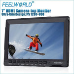 شاشة مراقبة كاميرا FEELWORLD FW-759 مقاس 7 بوصات تصميم نحيف 1280 × 800 HDMI 1080P