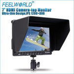 شاشة مراقبة كاميرا FEELWORLD FW-759 مقاس 7 بوصات تصميم نحيف 1280 × 800 HDMI 1080P