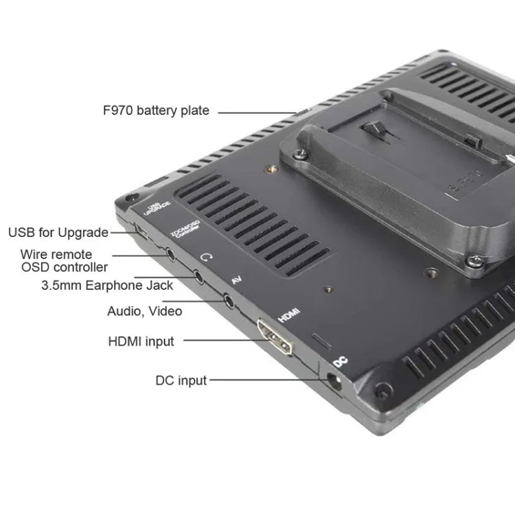 شاشة مراقبة كاميرا FEELWORLD FW-759 مقاس 7 بوصات تصميم نحيف 1280 × 800 HDMI 1080P