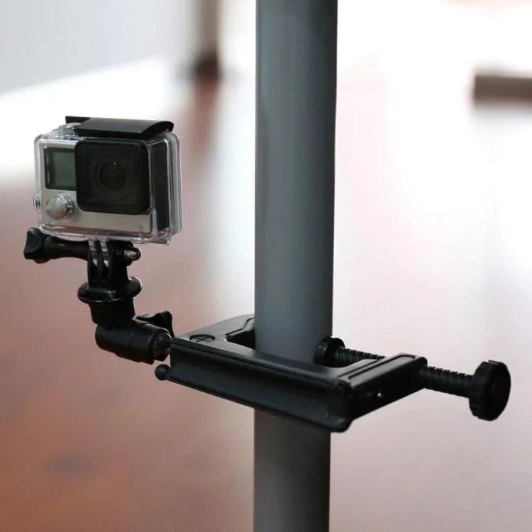 حامل تثبيت مشبك ثابت على المكتب مع محول ثلاثي القوائم لـ GoPro وInsta360 وDJI وغيرها من كاميرات الحركة، حجم المشبك: 1 - 6 سم، مشبك طاولة