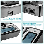 شاحن بطارية رقمي بشاشة LCD ثنائي القناة مع منفذ USB لبطاريات Sony BP-U30 / U60 / U90، متوافق مع Sony EX260 / EX280 / FS7