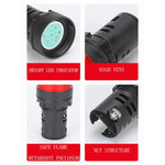 مصباح مؤشر إشارة LED مقاس 22 مم AD16-22D / S، 12 فولت