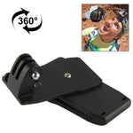 مشبك تثبيت حقيبة ظهر مع دوران 360 درجة لكاميرات GoPro وInsta360 وDJI وغيرها، مشبك Rec-Mounts (أسود)