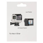واقي شاشة LCD فائق الوضوح + فيلم واقي عدسة زجاجية للهيكل لكاميرا GoPro HERO4 Silver، HERO4 Silver