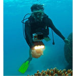 ضوء فيديو مقاوم للماء حتى 30 متر مع 3 أوضاع وكشاف مع قاعدة تثبيت وبرغي لكاميرات GoPro وInsta360 وDJI وغيرها، مقاوم للماء حتى 30 متر