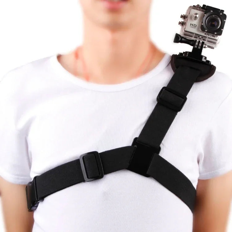 حزام صدر دوار بزاوية 360 درجة للرياضات الخاصة على الكتف لكاميرات GoPro وInsta360 وDJI وغيرها، حزام كتف واحد