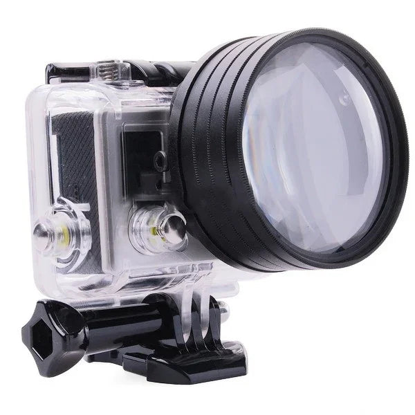 مجموعة 6 في 1 فلتر عدسة مقربة 58 مم + حلقة محول فلتر لكاميرا GoPro HERO3، 6 في 1 58mm