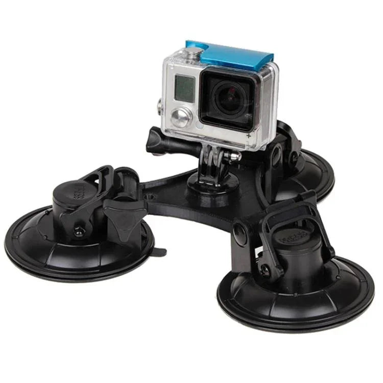 حامل شفط مثلثي الاتجاه XM70-B مع مفك براغي سداسي لكاميرات GoPro وInsta360 وDJI وغيرها من كاميرات الحركة، لكاميرا GoPro HERO9 XM70-B