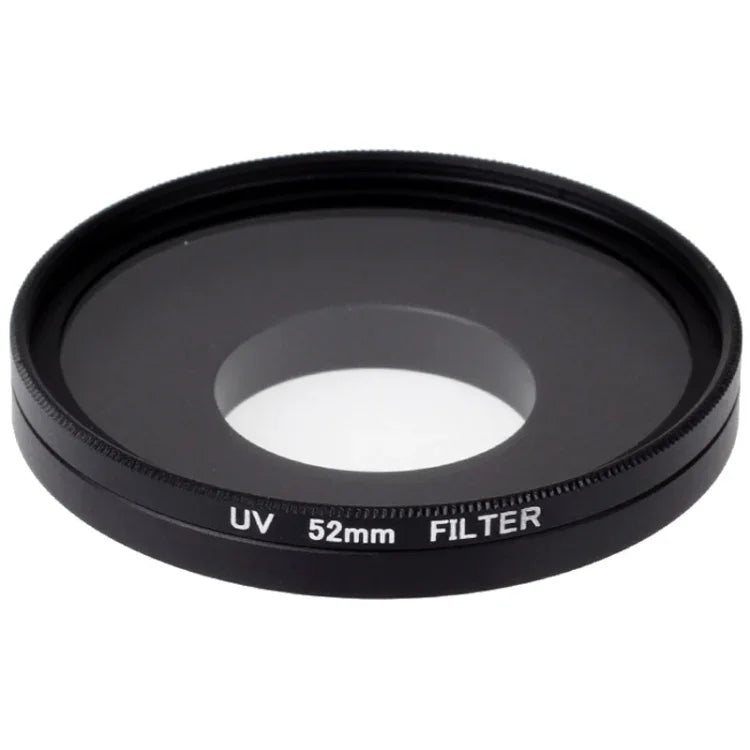 فلتر عدسة UV بحجم 52 مم مع غطاء لكاميرات Xiaomi Xiaoyi 4K+ / 4K، Xiaoyi Lite، كاميرا Xiaoyi الرياضية، فلتر UV بحجم 52 مم