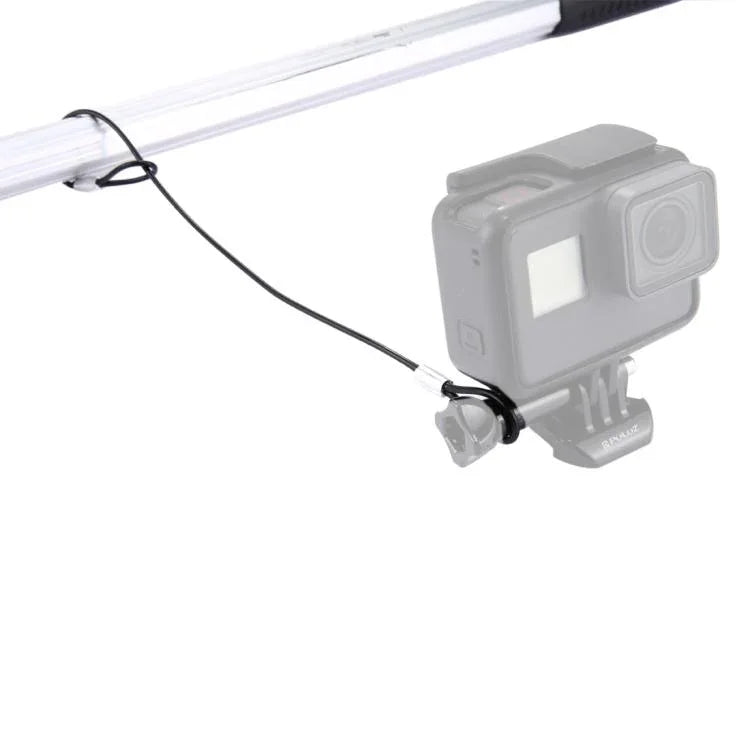 حبل معصم / حبل تثبيت من الفولاذ المقاوم للصدأ مع برغي لكاميرات GoPro HERO11 Black/HERO10 Black / HERO9 Black /HERO8 Black /7 /6/ 5 /5 Session /4 /3+ /3 /2 /1، الطول: 31.5 سم