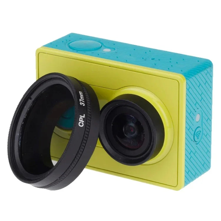 فلتر عدسة مستقطب دائري CPL مقاس 37 مم مع غطاء لكاميرات Xiaomi Xiaoyi 4K+ / 4K، Xiaoyi Lite، Xiaoyi Sport، فلتر CPL مقاس 37 مم