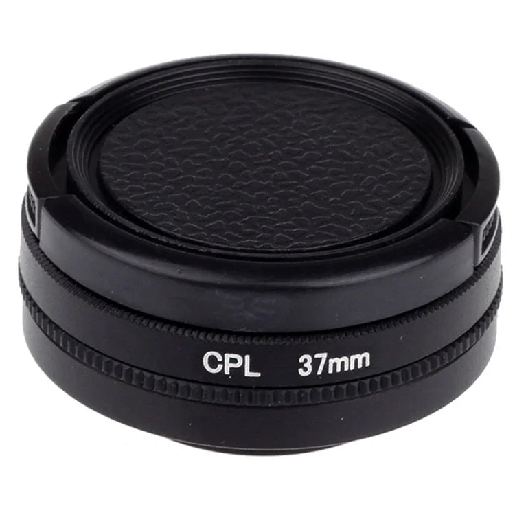 فلتر عدسة مستقطب دائري CPL مقاس 37 مم مع غطاء لكاميرات Xiaomi Xiaoyi 4K+ / 4K، Xiaoyi Lite، Xiaoyi Sport، فلتر CPL مقاس 37 مم