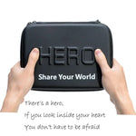 حافظة سفر محمولة مقاومة للصدمات والماء لإكسسوارات كاميرات GoPro وInsta360 وDJI وغيرها، الحجم: 22 سم × 16 سم × 7 سم
