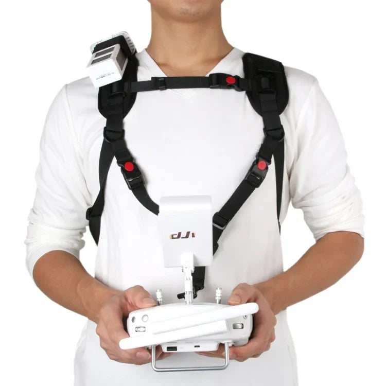 حقيبة ظهر كتفية متعددة الأغراض مع حزام للرقبة لحمل DJI Phantom 3 / 2 / 1 / Vision+، مناسبة لحمل الطائرة الرباعية، جهاز التحكم عن بعد، البطارية، المراوح