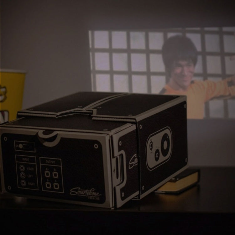 جهاز عرض هاتف ذكي من الورق المقوى / جهاز عرض هاتف محمول DIY سينما محمولة، S-DMP-0016Z، S-DMP-0016