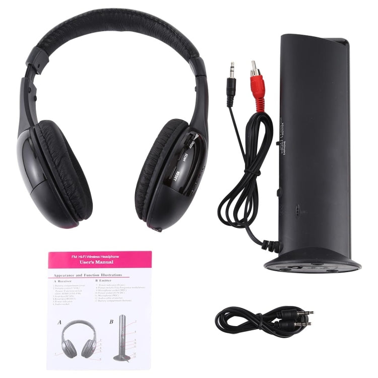 MH2001 سماعة رأس لاسلكية Hi-Fi 5 في 1 مستقبل + مرسل