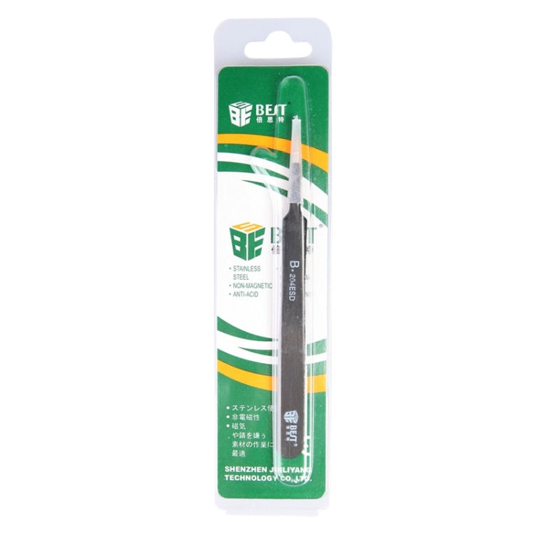 أفضل ملقط BST-204ESD 202 من الفولاذ المقاوم للصدأ برأس مضاد للكهرباء الساكنة، BST-204ESD