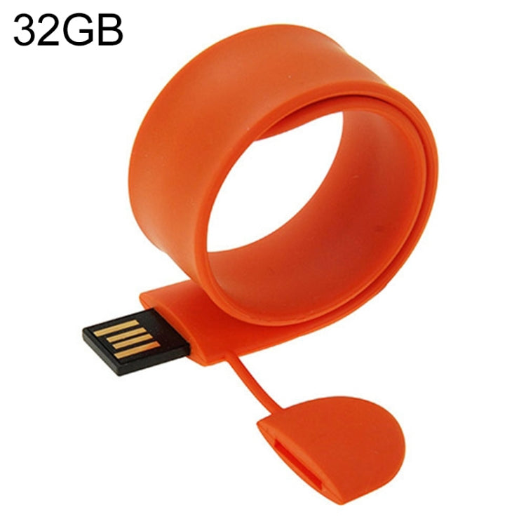 سوار سيليكون مع ذاكرة فلاش USB بسعة 32 جيجابايت، 32 جيجابايت، 32 جيجابايت (برتقالي)، 32 جيجابايت (وردي)، 32 جيجابايت (بنفسجي)