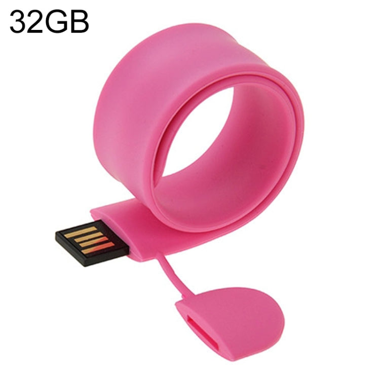 سوار سيليكون مع ذاكرة فلاش USB بسعة 32 جيجابايت، 32 جيجابايت، 32 جيجابايت (برتقالي)، 32 جيجابايت (وردي)، 32 جيجابايت (بنفسجي)