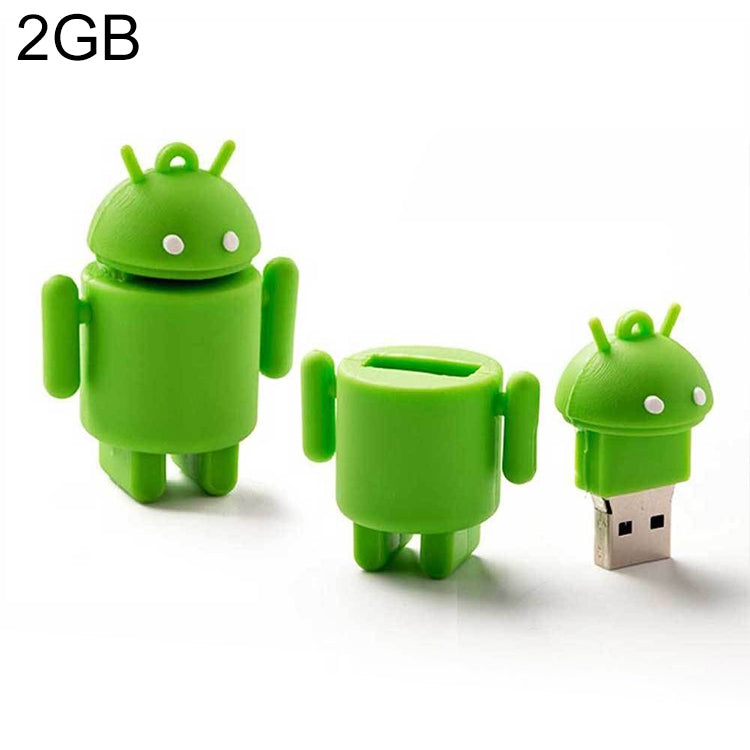 قرص فلاش USB على شكل روبوت أندرويد (أخضر)، 2GB