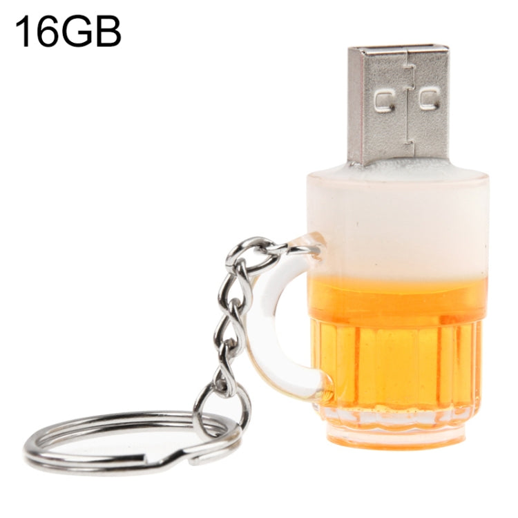 قرص فلاش USB على شكل سلسلة مفاتيح بيرة بسعة 16 جيجابايت، 16GB