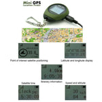 محدد موقع GPS صغير محمول على شكل سلسلة مفاتيح مع شحن USB، جهاز تعقب موقع للسفر في الهواء الطلق (أخضر)، جهاز تعقب سلسلة المفاتيح