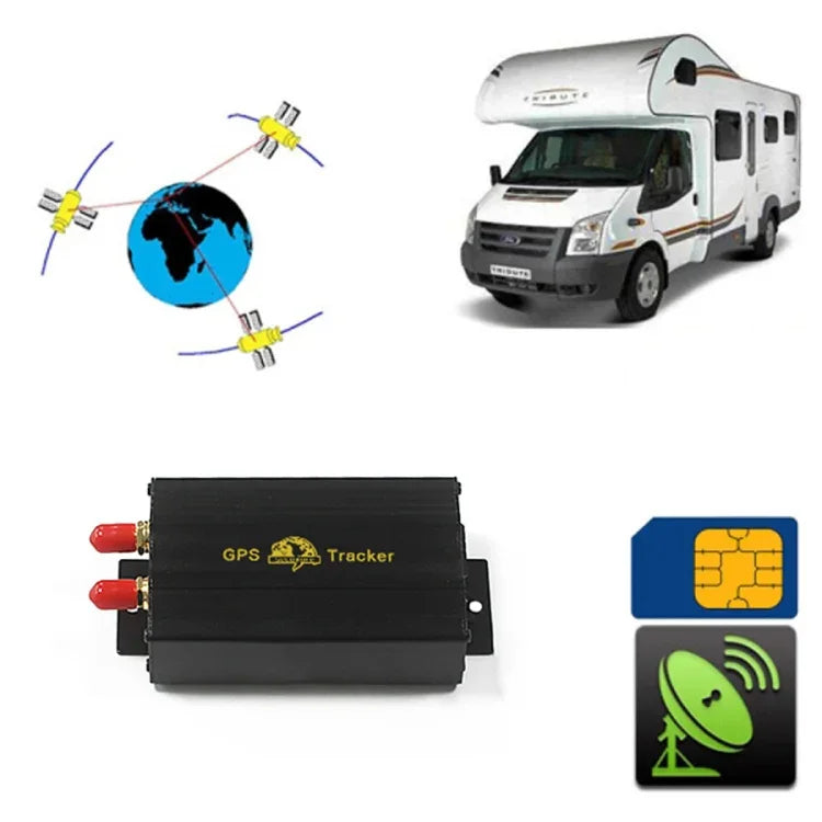 نظام تتبع المركبات 103B GSM / GPRS / GPS، يدعم ذاكرة بطاقة TF، النطاق: 850 / 900 / 1800 / 1900 ميجاهرتز، 103A، 103B، تحكم عن بعد (قطع الوقود والدائرة)