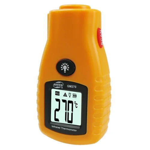 مقياس حرارة صغير رقمي بالأشعة تحت الحمراء BENETECH، نطاق درجة الحرارة: -32 إلى 280 درجة (GM270)، GM270
