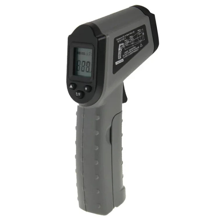 مقياس حرارة رقمي بالأشعة تحت الحمراء بشاشة LCD طراز DT-8500، نطاق درجة الحرارة: -50 إلى 500 درجة مئوية، DT-8500
