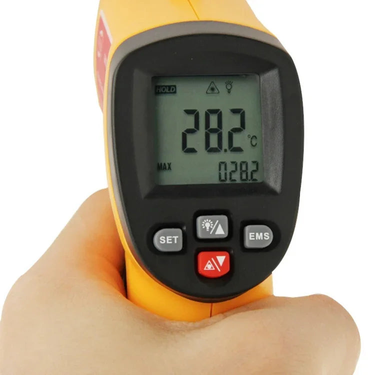 مقياس حرارة بالأشعة تحت الحمراء بنقطة ليزر رقمي BENETECH GM300E، نطاق درجة الحرارة: -50 إلى 420 درجة مئوية، GM300E