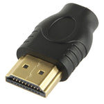 محول HDMI مطلي بالذهب 19 دبوس ذكر إلى Micro HDMI أنثى، HDMI ذكر إلى Micro HDMI أنثى