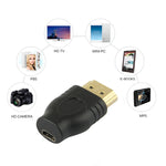 محول HDMI مطلي بالذهب 19 دبوس ذكر إلى Micro HDMI أنثى، HDMI ذكر إلى Micro HDMI أنثى