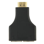 موسع كابل شبكة HDMI بطول 30 متر إلى منفذي RJ45 عبر كابل Cat 5e/6 لدعم 3D HDTV، RJ45 مزدوج أسود
