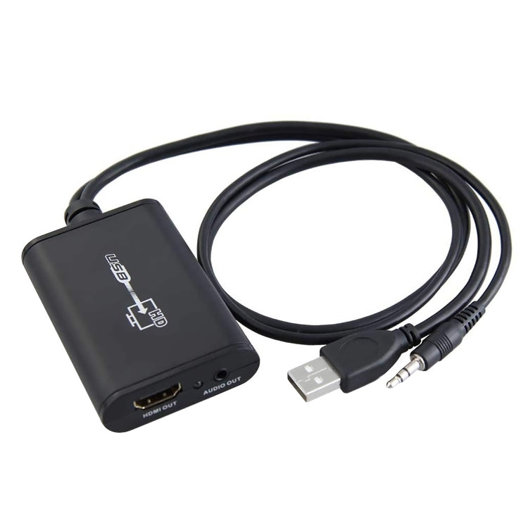 محول USB 2.0 إلى HDMI فيديو عالي الدقة لتلفاز HDTV، يدعم Full HD 1080P، USB 2.0