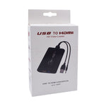 محول USB 2.0 إلى HDMI فيديو عالي الدقة لتلفاز HDTV، يدعم Full HD 1080P، USB 2.0