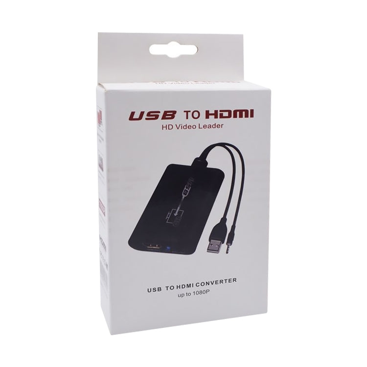 محول USB 2.0 إلى HDMI فيديو عالي الدقة لتلفاز HDTV، يدعم Full HD 1080P، USB 2.0