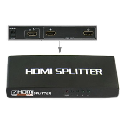 مقسم HDMI بمنفذين 1080P، إصدار 1.3، يدعم تلفاز HD / Xbox 360 / PS3 وغيرها
