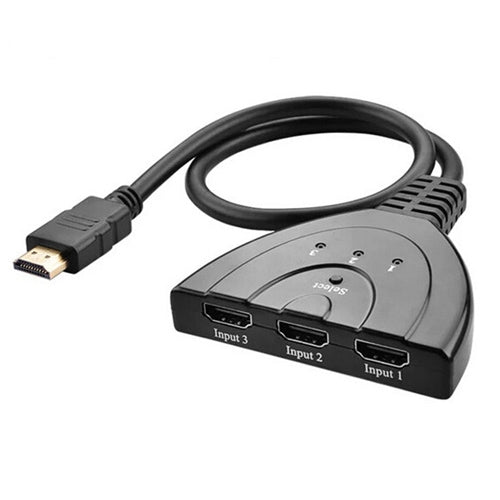 مفتاح HDMI 3x1 مع ذيل، حتى 1080P (مطلي بالذهب)، 1080P