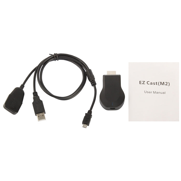 جهاز استقبال عرض M2 أندرويد 1080P Ezcast HDMI / HDMI AirPlay DLNA WIFI للأجهزة بنظام أندرويد / iOS / MAC OS / ويندوز، يدعم المشاركة عبر الإنترنت إلى التلفاز عبر WiFi