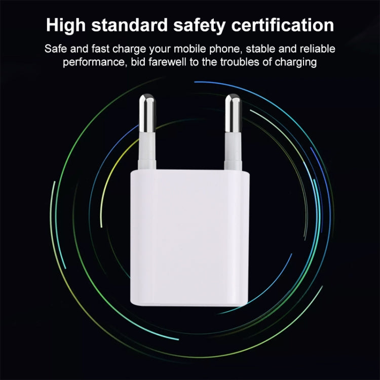 شاحن سفر صغير بمنفذ USB فردي A2165 5V 1A، قابس الولايات المتحدة، قابس الاتحاد الأوروبي