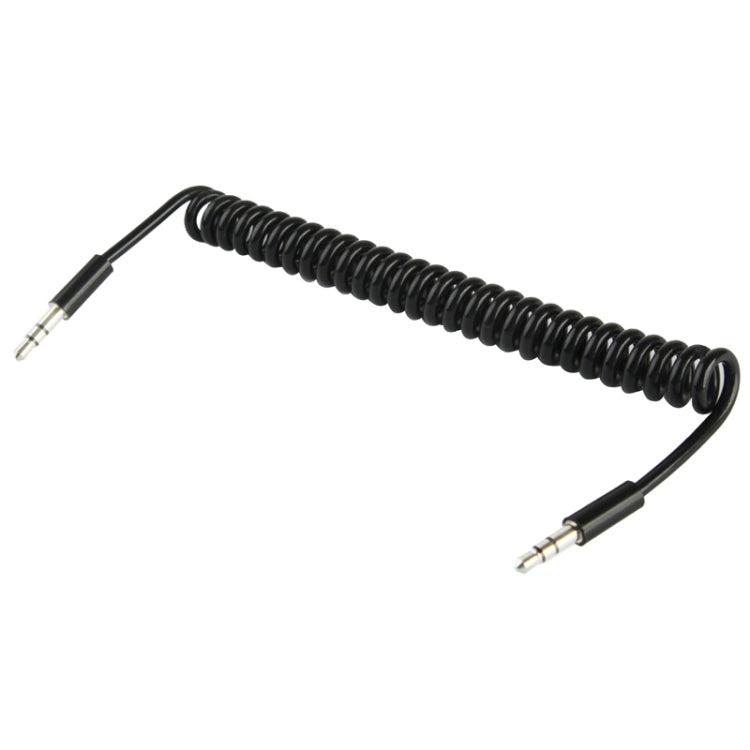 كابل Aux ملفوف بنابض 3.5 مم، متوافق مع الهواتف، الأجهزة اللوحية، السماعات، مشغل MP3، ستيريو السيارة/المنزل والمزيد، الطول: من 20 سم حتى 80 سم
