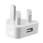 محول شاحن USB 5V / 1A (بقابس الولايات المتحدة) لأجهزة iPhone وGalaxy وHuawei وXiaomi وLG وHTC وغيرها من الهواتف الذكية والأجهزة القابلة لإعادة الشحن، قابس المملكة المتحدة، قابس الاتحاد الأوروبي