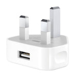 محول شاحن USB 5V / 1A (بقابس المملكة المتحدة) لأجهزة iPhone وGalaxy وHuawei وXiaomi وLG وHTC وغيرها من الهواتف الذكية والأجهزة القابلة لإعادة الشحن