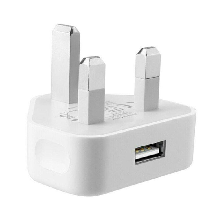 محول شاحن USB 5V / 1A (بقابس المملكة المتحدة) لأجهزة iPhone وGalaxy وHuawei وXiaomi وLG وHTC وغيرها من الهواتف الذكية والأجهزة القابلة لإعادة الشحن