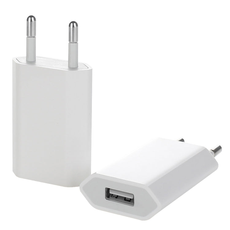 محول شاحن USB عالي الجودة 5V / 1A بقابس الاتحاد الأوروبي لأجهزة iPhone وGalaxy وHuawei وXiaomi وLG وHTC وغيرها من الهواتف الذكية والأجهزة القابلة لإعادة الشحن