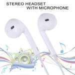 سماعات أذن سلكية EarPods مع تحكم سلكي وميكروفون، أبيض، ذهبي وردي، أحمر، أزرق، أسود، أخضر، برتقالي، أرجواني