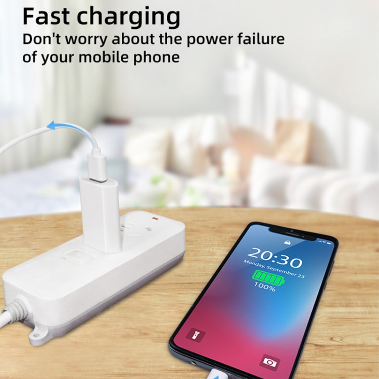 محول شاحن سفر 2 في 1 بقابس الاتحاد الأوروبي 5V 1A مع كابل 8 دبابيس بطول 1 متر لجهاز iPhone
