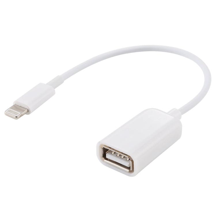 كابل محول USB أنثى إلى 8 دبابيس ذكر OTG، يدعم iOS 10.2 وما دون، الطول: 18 سم