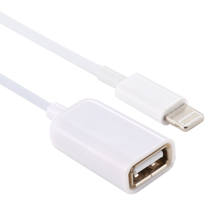 كابل محول USB أنثى إلى 8 دبابيس ذكر OTG، يدعم iOS 10.2 وما دون، الطول: 18 سم