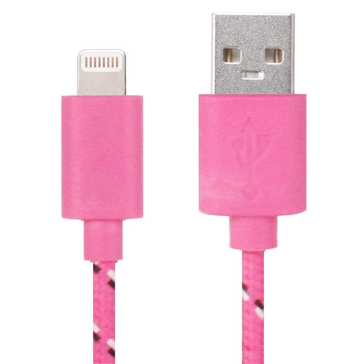 كابل شحن ونقل بيانات USB بنمط شبكة نايلون بطول 1 متر لأجهزة iPhone و iPad، متوافق حتى iOS 15.5